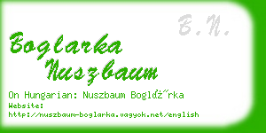 boglarka nuszbaum business card